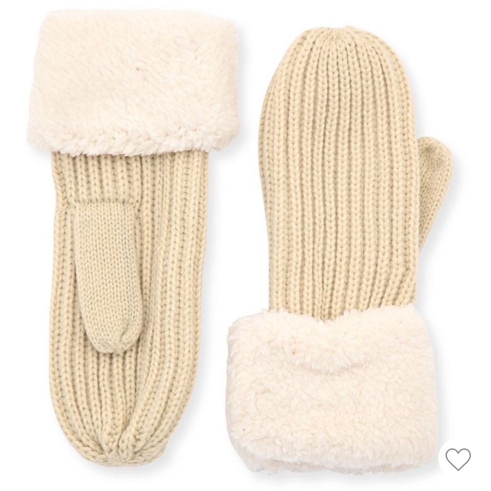 Cream Winter Mittens